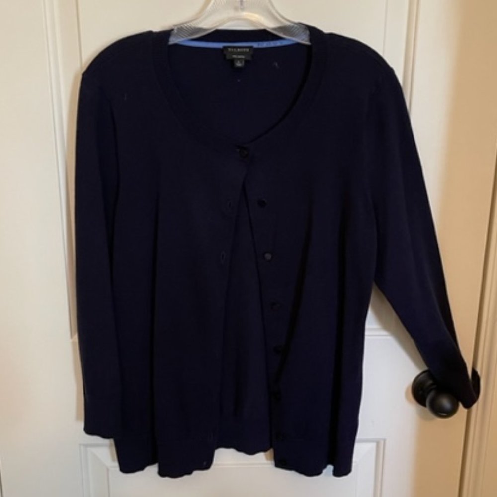 Talbots Charming Cardigan, Navy, Size L